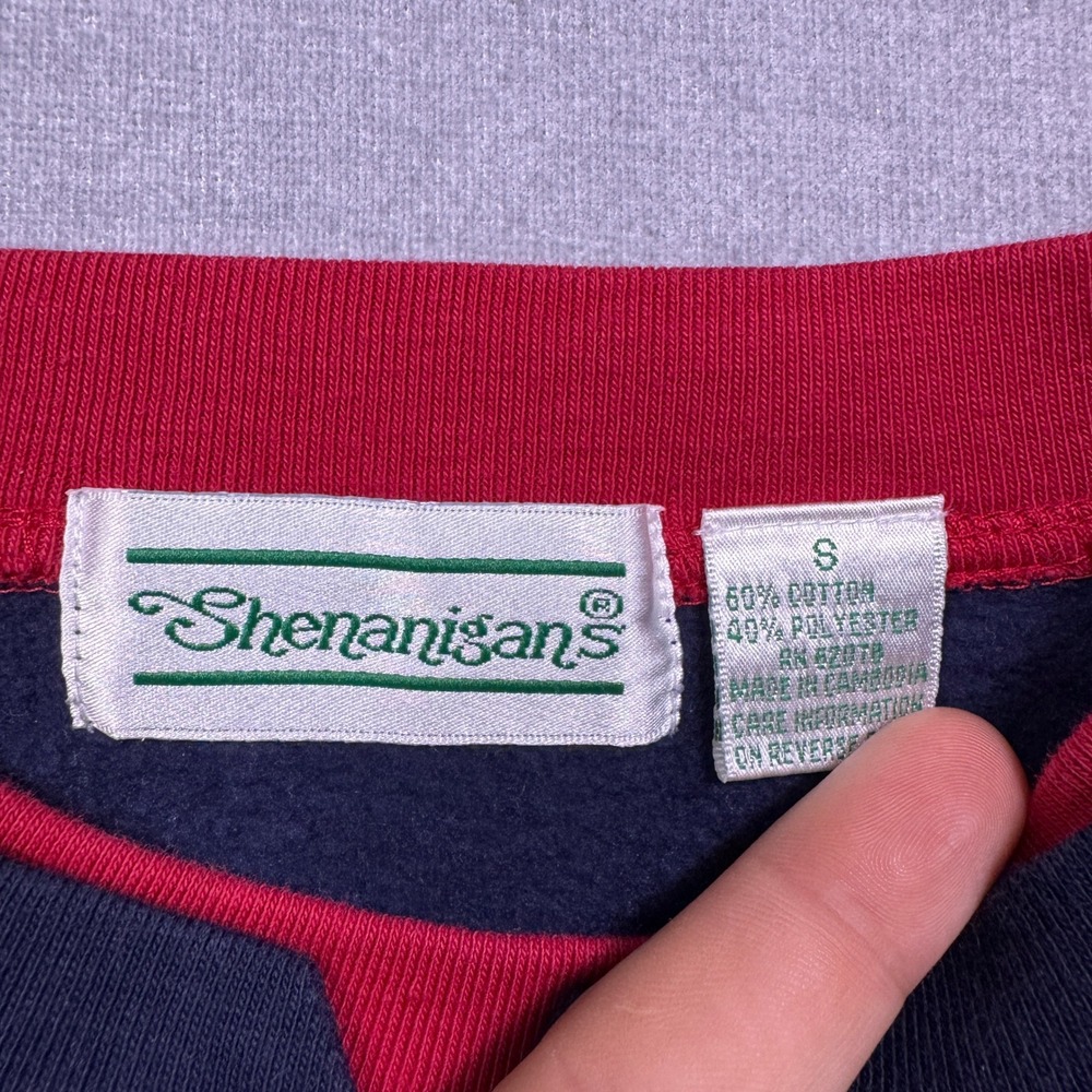 Shenanigans Womens Size S Navy‎ Blue Sleigh Bells Ring Christmas Sweatshirt - Picture 4 of 6